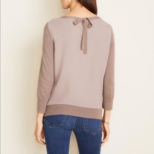 Ann Taylor mixed media sweater